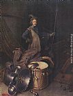 Officer Paintings - Officer of the Marksman Society in Leiden by Gerrit Dou